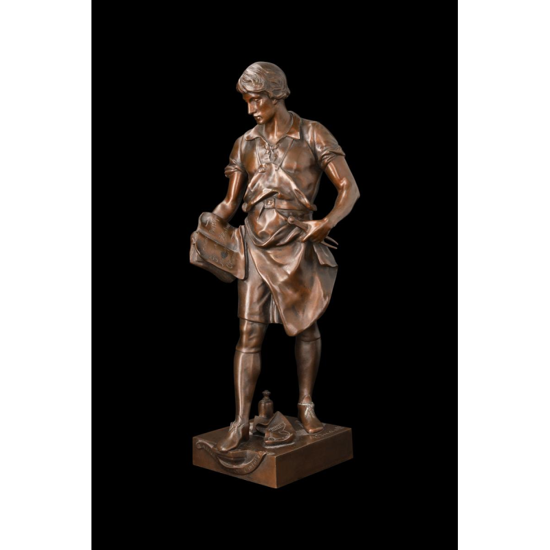 Sculpture en bronze "La Science Guidant L'Industrie" de Émile Picault (1833-1915)