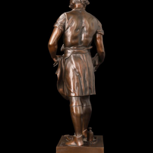 Émile Picault, sculpture en bronze "La science guidant l'industrie"