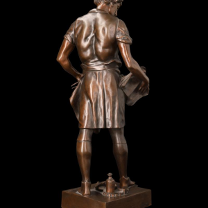 Émile Picault, sculpture en bronze "La science guidant l'industrie"