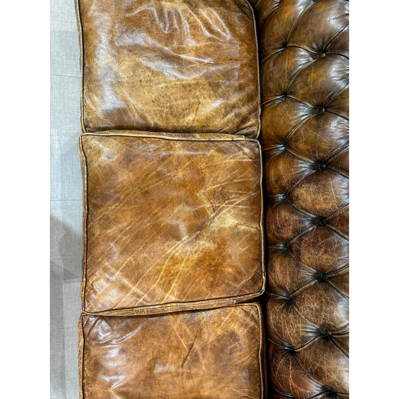 Vintage leather Chesterfield sofa, 21st century