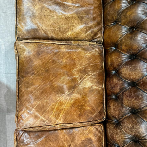 Vintage leather Chesterfield sofa, 21st century
