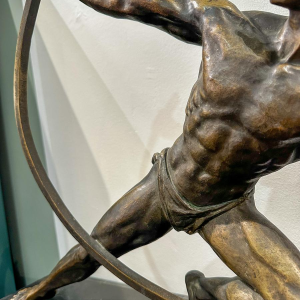 Sculpture en bronze Art Déco "Le Bandeur d'Arc", années 30