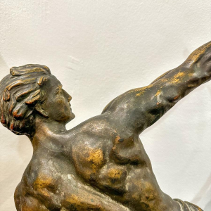 Sculpture en bronze Art Déco "Le Bandeur d'Arc", années 30