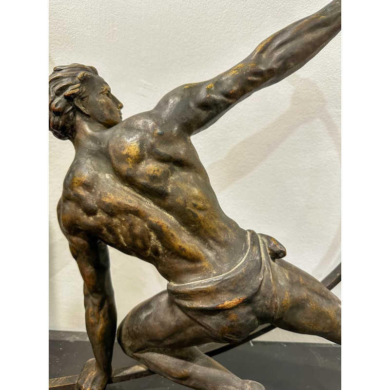 Art Deco bronze sculpture "The Bowstripper", 1930s