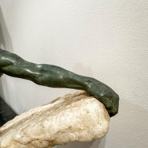 René Papa, sculpture Art Déco en bronze et pierre, années 30