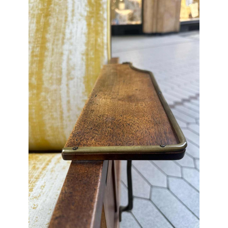 Gustave Serrurier-Bovy, fauteuil modulable Art Nouveau, bois de chêne, tissu et laiton, ca 1900