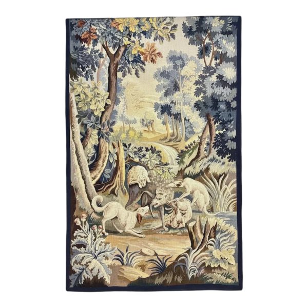 Tapisserie d'Aubusson "Chasse au Loup", Atelier Jean Picaud, France, milieu XXe siècle