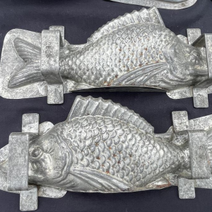 Belangrijke set antieke metalen chocoladevormen, begin 20e eeuw