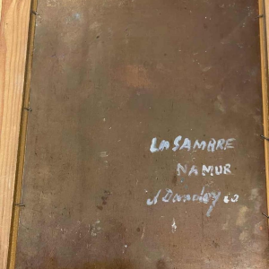 Albert DANDOY (1885-1977): La Sambre à Namur 1960 olieverf op koper