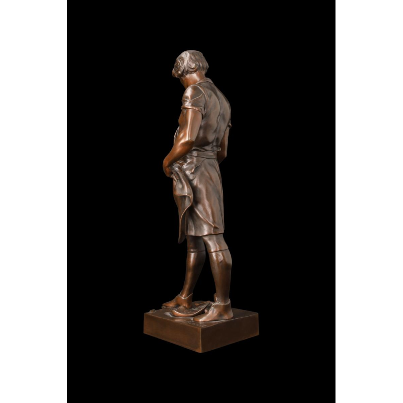 Émile Picault, sculpture en bronze "La science guidant l'industrie"