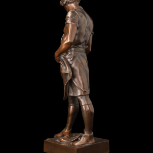 Émile Picault, sculpture en bronze "La science guidant l'industrie"