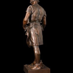 Émile Picault, sculpture en bronze "La science guidant l'industrie"