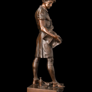Émile Picault, sculpture en bronze "La science guidant l'industrie"