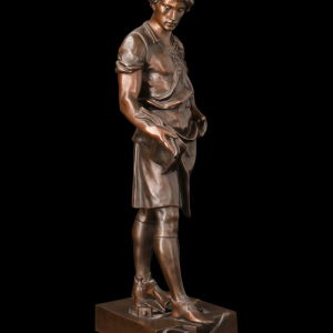 Émile Picault, sculpture en bronze "La science guidant l'industrie"