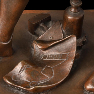 Sculpture en bronze "La Science Guidant L'Industrie" de Émile Picault (1833-1915)