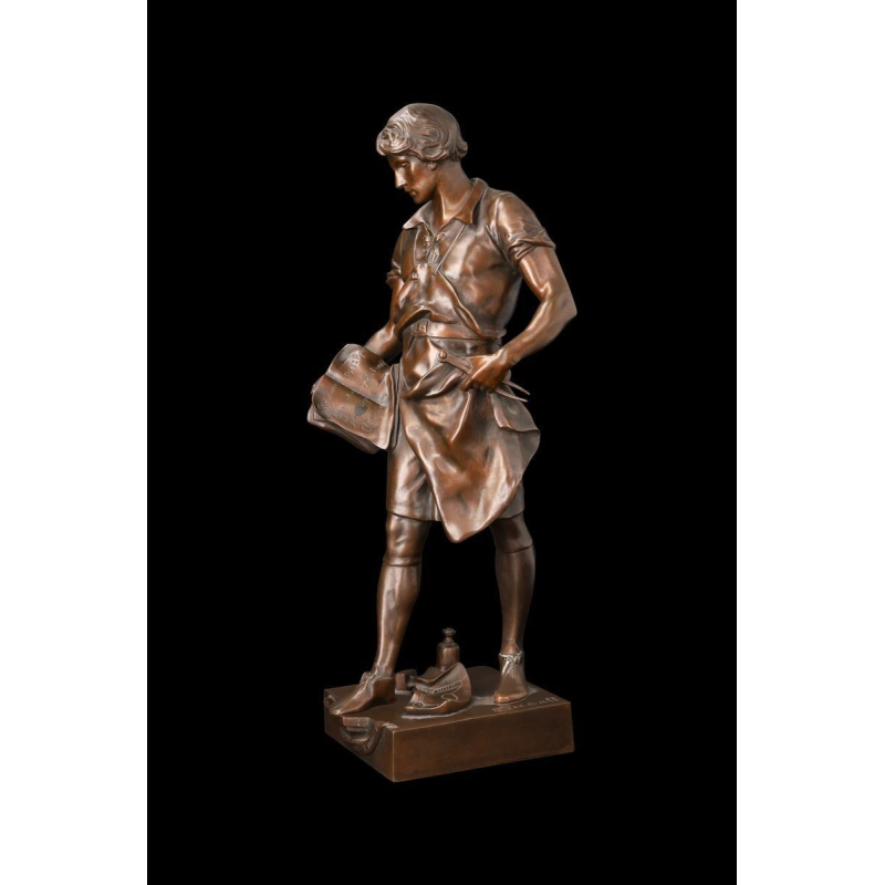 Sculpture en bronze "La Science Guidant L'Industrie" de Émile Picault (1833-1915)