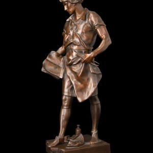 Sculpture en bronze "La Science Guidant L'Industrie" de Émile Picault (1833-1915)