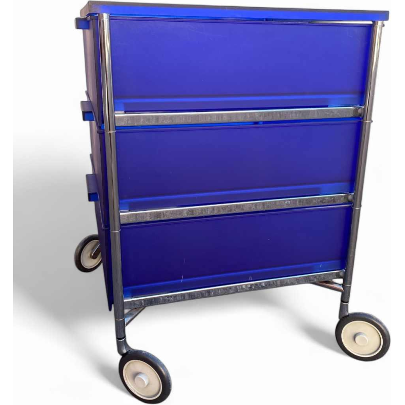 Kartell – Caisson de rangement “Mobil” 3 tiroirs, bleu cobalt, 1993 Design