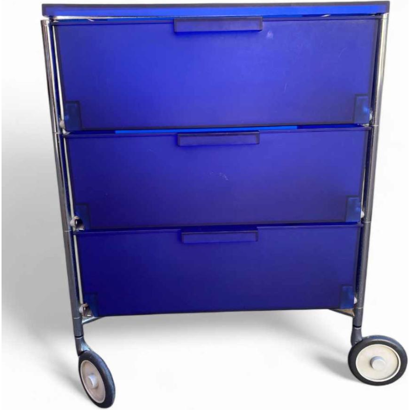 Kartell - “Mobil“ 3-ladenkast, kobaltblauw, 1993 Ontwerp