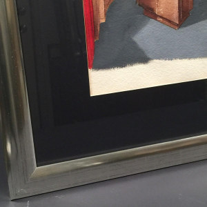 Aquarelle Art Déco "Bureau Administrateur" de la SABAM par les Etablissements VANDERBORGHT à Bruxelles, ca 1940