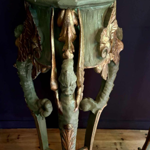 Pair of gilded and painted wood saddles, Italy early 20th century