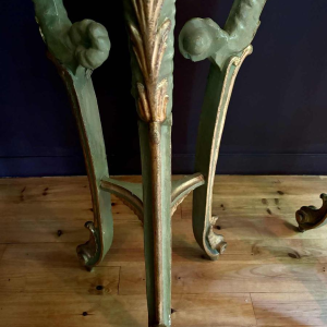 Pair of gilded and painted wood saddles, Italy early 20th century