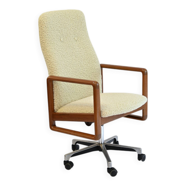 Fauteuil de bureau en teck, 1960s