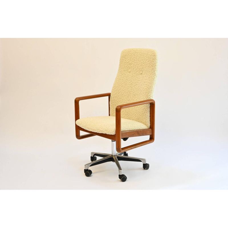 Teakhouten bureaustoel, jaren 60