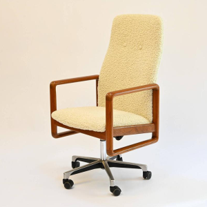 Teakhouten bureaustoel, jaren 60