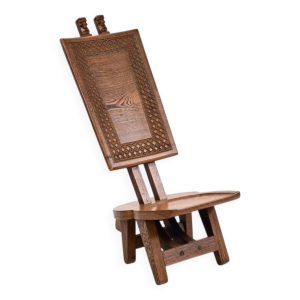 African chair made of Wenge wood