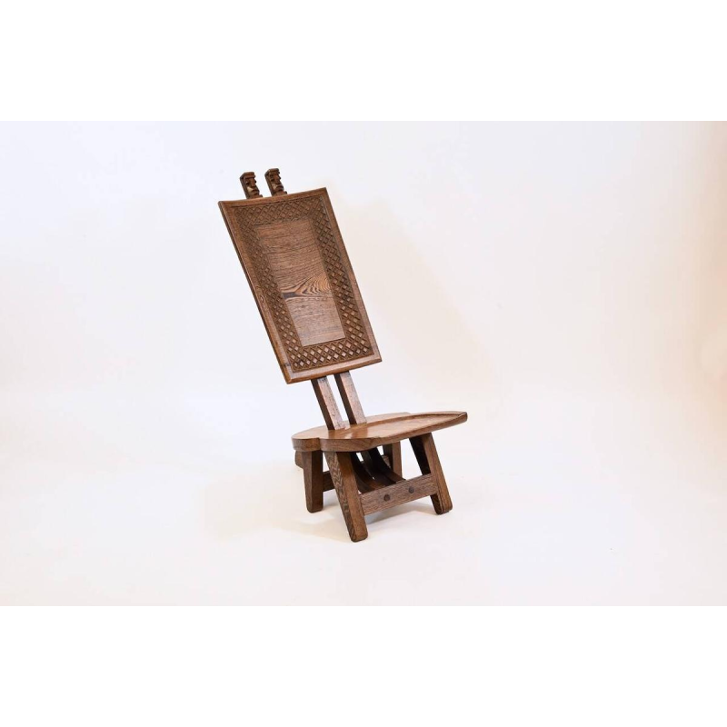 African chair made of Wenge wood