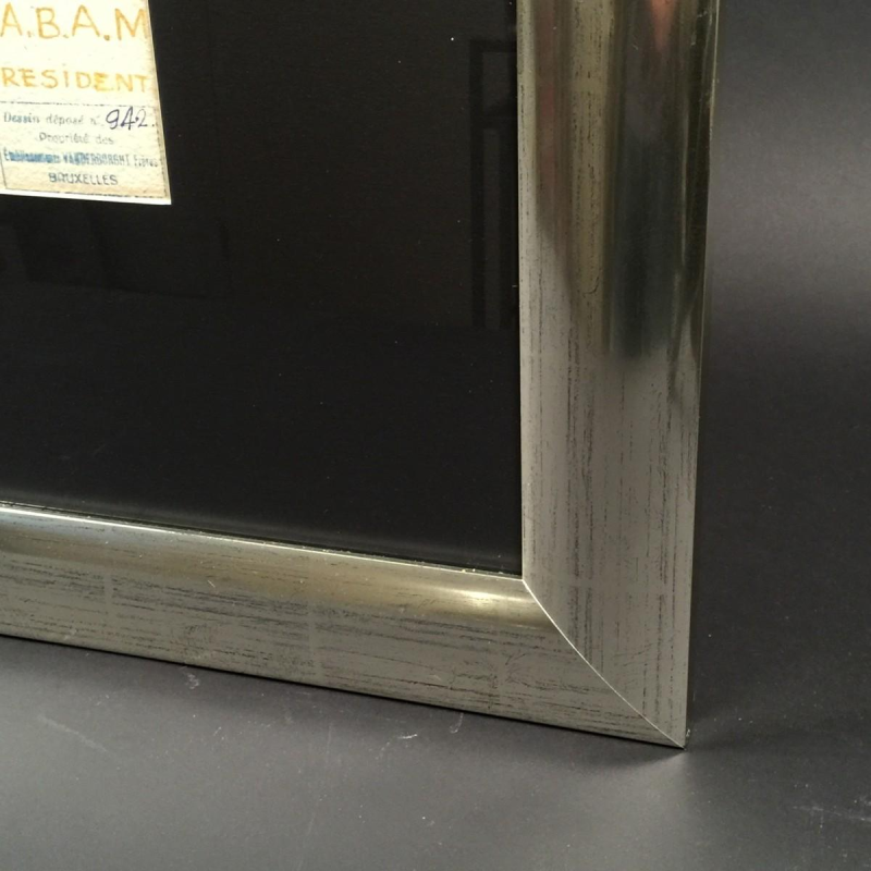 Aquarelle Art Déco "Bureau Président" de la SABAM par les Etablissements VANDERBORGHT à Bruxelles, ca 1930