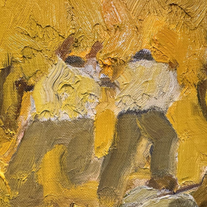 Milo DARDENNE «La charée» peinture huile sur toile