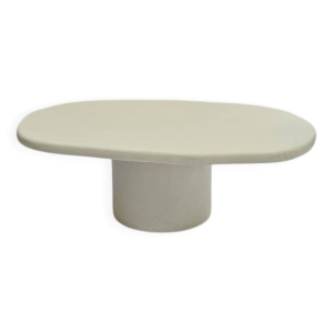 Table de salon en mortex blanc