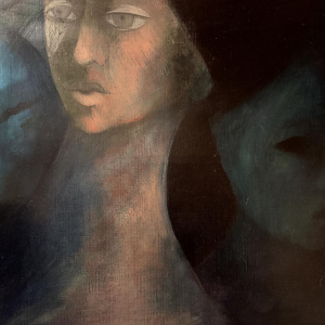 Colette Bitker “Faces” oil painting on canvas
