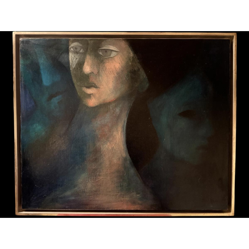 Colette Bitker “Faces” oil painting on canvas