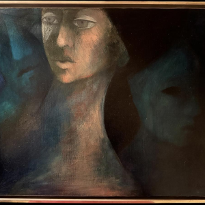 Colette Bitker “Faces” oil painting on canvas