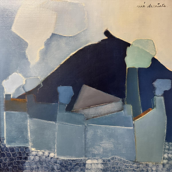 René DESSAINTE «Pays noir» peinture huile sur toile