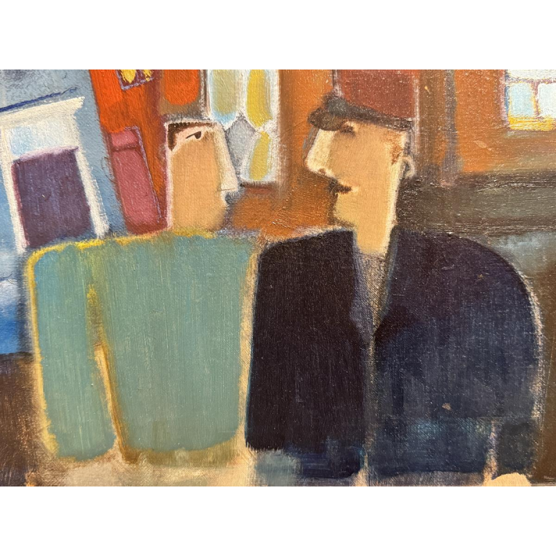 René Dessainte “2 vrienden in de Black Country”, olieverfschilderij op canvas