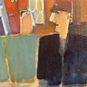 René DESSAINTE “2 Friends in the Black Country” oil painting on canvas