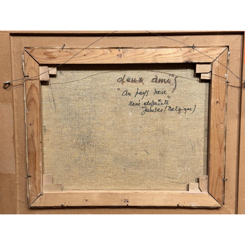 René Dessainte “2 vrienden in de Black Country”, olieverfschilderij op canvas