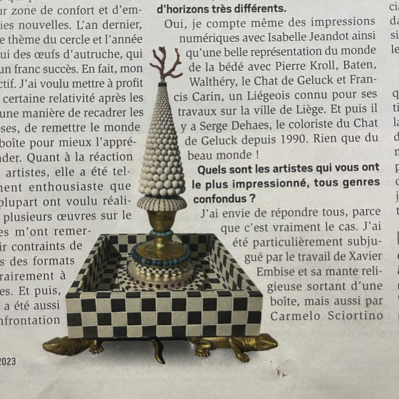 Carmelo Sciortino, sculptuur "De Familie", compositieassemblage, 2001