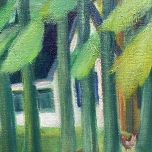 Lucien MARINGER (1903-1981) Uitzicht vanuit mijn slaapkamer 1975 hst 47x38 cm