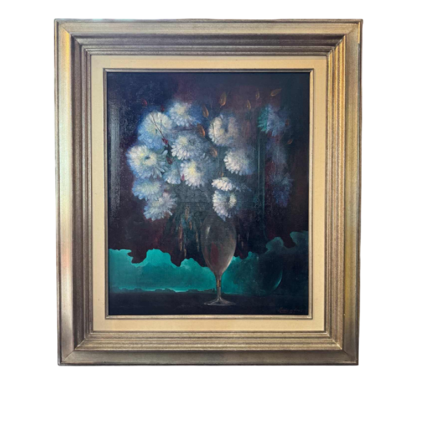 Maurice DE VRIES « Bouquet fantastique » peinture huile sur toile surréaliste, XXe s