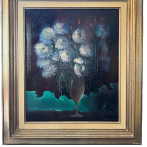 Maurice DE VRIES “Bouquet fantastique“ surrealist oil on canvas painting, 20th c