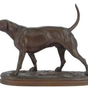 Arthur Waagen 'The Vampire Dog' bronze animal sculpture, 19th century