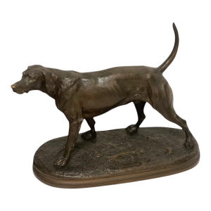 Arthur WAAGEN 'Le Chien Vampire' sculpture bronze animalier, XIXe s