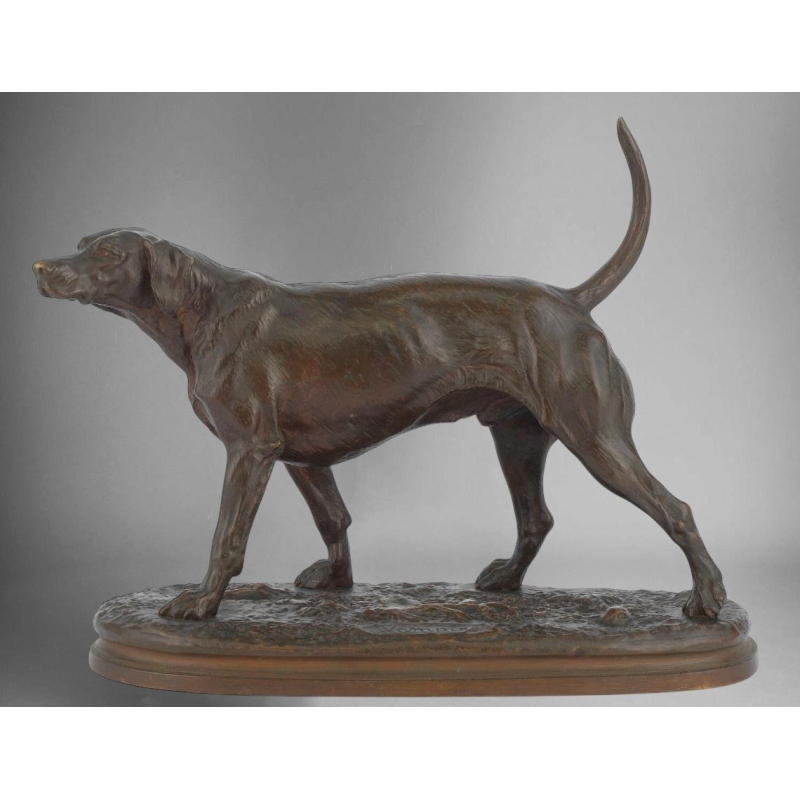 Arthur WAAGEN 'Le Chien Vampire' sculpture bronze animalier, XIXe s