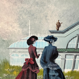 Gaston BOGAERT «Les désœuvrées» peinture surréaliste fantastique huile sur panneau