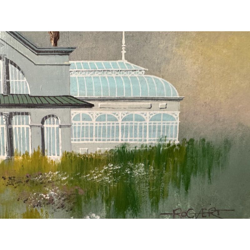 Gaston BOGAERT “The Idlers” fantastic surrealist painting, oil on panel